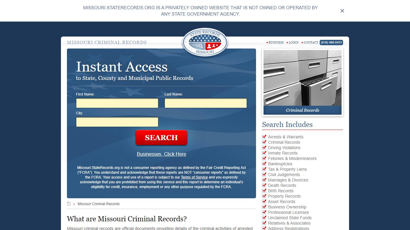 Missouri Criminal Records | StateRecords.org